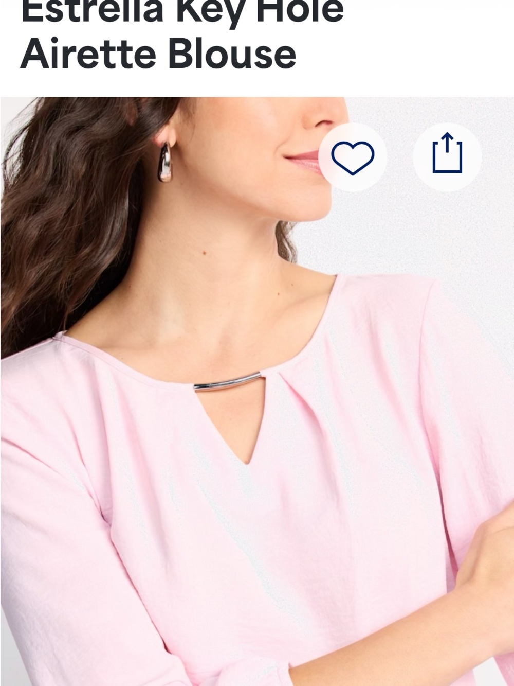 Estrella & Luna Light Pink Keyhole Blouse with Bar Accent
From Stitch Fix